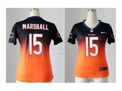 Nike women jerseys chicago bears #15 brandon marshall blue-orange[Elite II drift fashion]