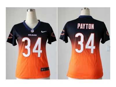 Nike women jerseys chicago bears #34 walter payton blue-orange[Elite II drift fashion]