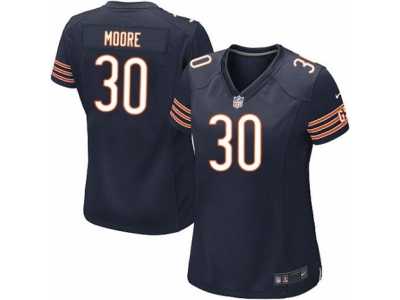 Women Nike Chicago Bears #30 D.J. Moore Navy Blue Team Color NFL Jersey