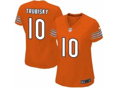 Women's Nike Chicago Bears #10 Mitchell Trubisky Limited Orange Alternate NFL Jersey