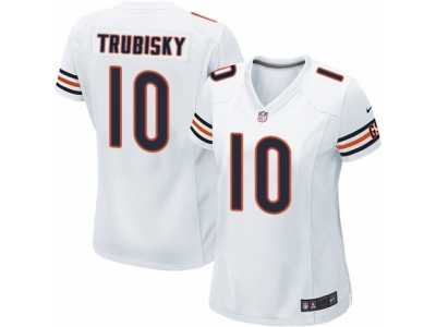 Women's Nike Chicago Bears #10 Mitchell Trubisky Limited White NFL Jersey