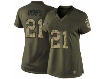 Women's Nike Chicago Bears #21 Quintin Demps Limited Green Salute to Service NFL Jerseyy