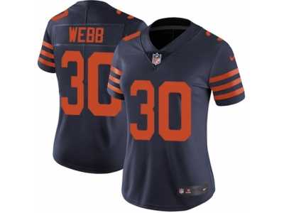 Women's Nike Chicago Bears #30 B.W. Webb Vapor Untouchable Limited Navy Blue 1940s Throwback Alternate NFL Jersey