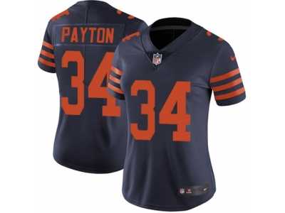 Women's Nike Chicago Bears #34 Walter Payton Vapor Untouchable Limited Navy Blue 1940s Throwback Alternate NFL Jersey