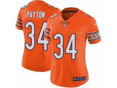 Women's Nike Chicago Bears #34 Walter Payton Vapor Untouchable Limited Orange Rush NFL Jersey