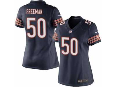 Women's Nike Chicago Bears #50 Jerrell Freeman Limited Navy Blue Team Color NFL Jersey