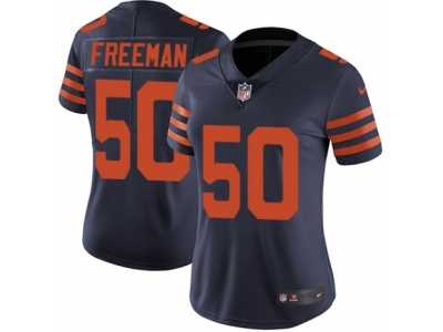 Women's Nike Chicago Bears #50 Jerrell Freeman Vapor Untouchable Limited Navy Blue 1940s Throwback Alternate NFL Jersey