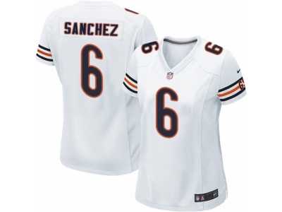 Women's Nike Chicago Bears #6 Mark Sanchez Limited White NFL Jersey