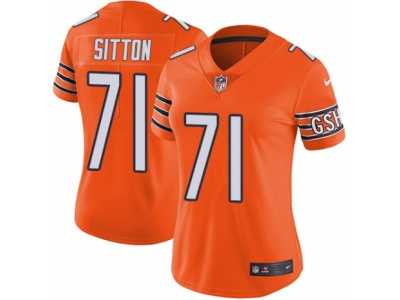 Women's Nike Chicago Bears #71 Josh Sitton Vapor Untouchable Limited Orange Rush NFL Jersey