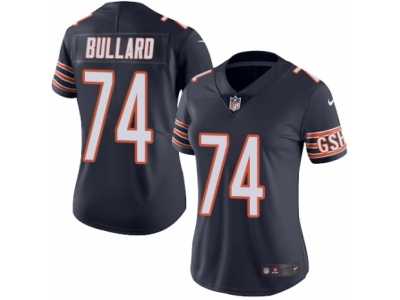 Women's Nike Chicago Bears #74 Jonathan Bullard Limited Navy Blue Rush NFL Jersey
