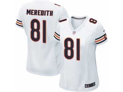 Women's Nike Chicago Bears #81 Cameron Meredith Limited White NFL Jersey