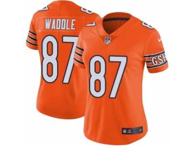 Women's Nike Chicago Bears #87 Tom Waddle Vapor Untouchable Limited Orange Rush NFL Jersey