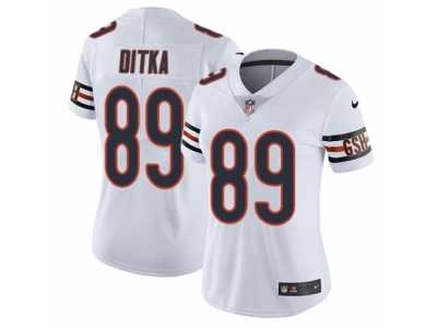 Women's Nike Chicago Bears #89 Mike Ditka Vapor Untouchable Limited White NFL Jersey