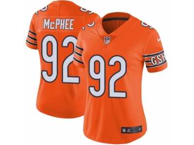 Women's Nike Chicago Bears #92 Pernell McPhee Vapor Untouchable Limited Orange Rush NFL Jersey