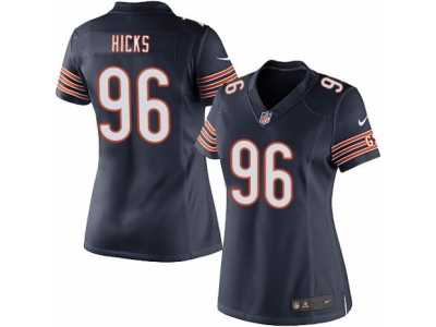 Women's Nike Chicago Bears #96 Akiem Hicks Limited Navy Blue Team Color NFL Jersey