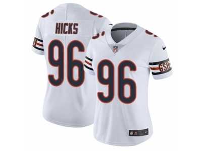 Women's Nike Chicago Bears #96 Akiem Hicks Vapor Untouchable Limited White NFL Jersey