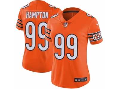 Women's Nike Chicago Bears #99 Dan Hampton Vapor Untouchable Limited Orange Rush NFL Jersey