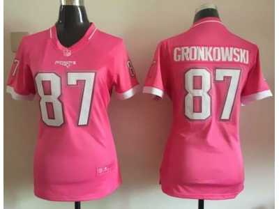 2015 Women Nike New England Panthers #87 Rob Gronkowski Pink Jerseys