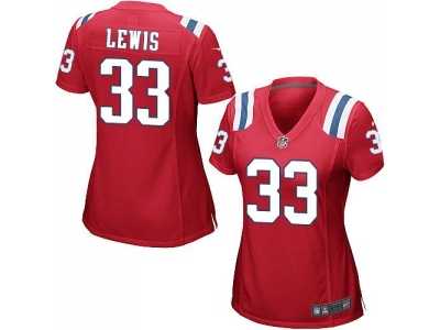 Women Nike New England Panthers #33 Dion Lewis red Jerseys