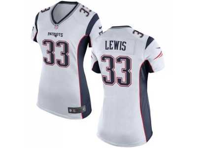Women Nike New England Patriots #33 Dion Lewis white jerseys
