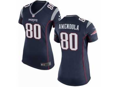 Women Nike New England Patriots #80 Danny Amendola Navy Blue jerseys