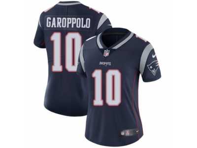 Women's Nike New England Patriots #10 Jimmy Garoppolo Vapor Untouchable Limited Navy Blue Team Color NFL Jersey