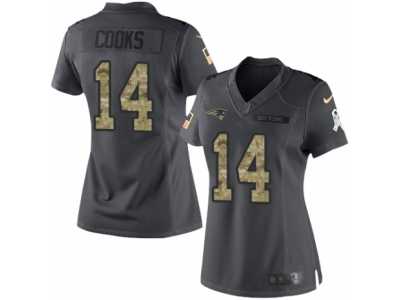 Women's Nike New England Patriots #14 Brandin Cooks Limited Black 2016 Salute to Service NFL Jersey