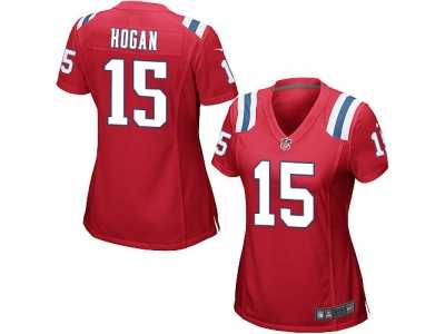 Women's Nike New England Patriots #15 Chris Hogan Red Alternate Stitched NFL Jersey