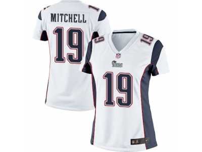 Women's Nike New England Patriots #19 Malcolm Mitchell Limited White NFL Jersey