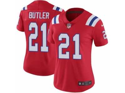 Women's Nike New England Patriots #21 Malcolm Butler Vapor Untouchable Limited Red Alternate NFL Jersey