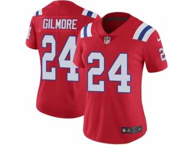 Women's Nike New England Patriots #24 Stephon Gilmore Red Alternate Vapor Untouchable Limited Player NFL Jersey