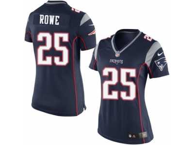 Women's Nike New England Patriots #25 Eric Rowe Limited Navy Blue Team Color NFL Jersey