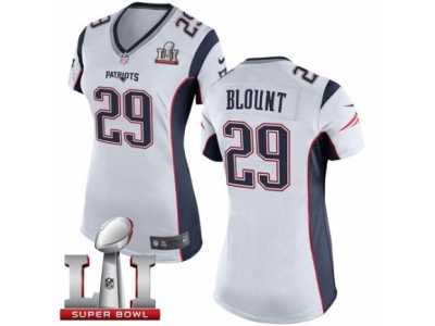 Women's Nike New England Patriots #29 LeGarrette Blount White Super Bowl LI 51 NFL Jersey