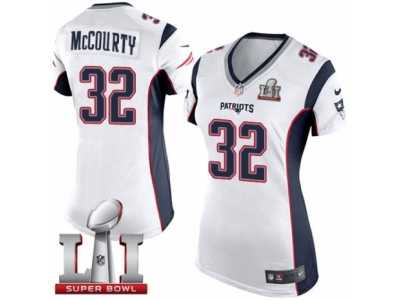 Women's Nike New England Patriots #32 Devin McCourty Limited White Super Bowl LI 51 NFL Jersey