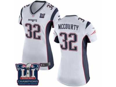 Women's Nike New England Patriots #32 Devin McCourty White Super Bowl LI Champions NFL Jersey