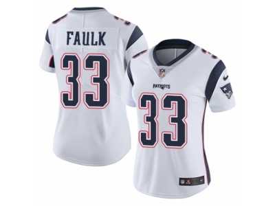 Women's Nike New England Patriots #33 Kevin Faulk Vapor Untouchable Limited White NFL Jersey