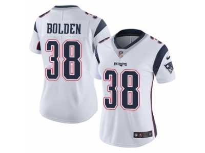 Women's Nike New England Patriots #38 Brandon Bolden Vapor Untouchable Limited White NFL Jerseyy