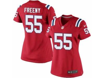 Women's Nike New England Patriots #55 Jonathan Freeny Limited Red Alternate NFL Jersey