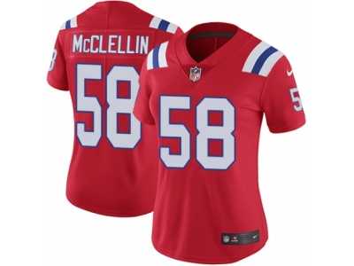Women's Nike New England Patriots #58 Shea McClellin Vapor Untouchable Limited Red Alternate NFL Jersey