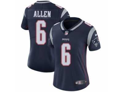 Women's Nike New England Patriots #6 Ryan Allen Vapor Untouchable Limited Navy Blue Team Color NFL Jersey
