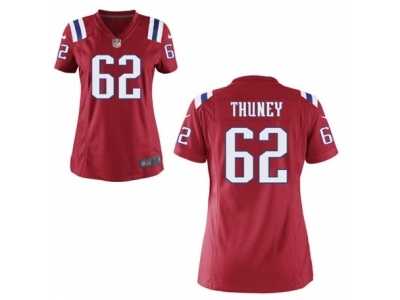 Women's Nike New England Patriots #62 Joe Thuney Red Alternate NFL Jersey