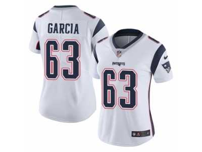 Women's Nike New England Patriots #63 Antonio Garcia Vapor Untouchable Limited White NFL Jersey