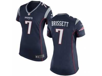 Women's Nike New England Patriots #7 Jacoby Brissett Navy Blue Team Color NFL Jersey