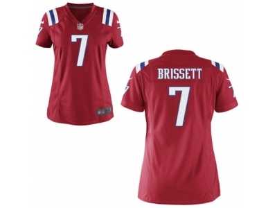 Women's Nike New England Patriots #7 Jacoby Brissett Red Alternate NFL Jersey
