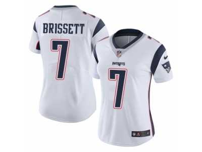 Women's Nike New England Patriots #7 Jacoby Brissett Vapor Untouchable Limited White NFL Jersey