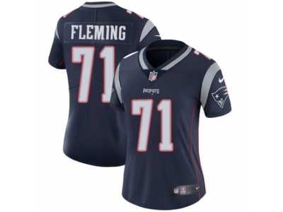 Women's Nike New England Patriots #71 Cameron Fleming Vapor Untouchable Limited Navy Blue Team Color NFL Jersey