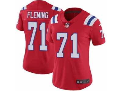 Women's Nike New England Patriots #71 Cameron Fleming Vapor Untouchable Limited Red Alternate NFL Jersey