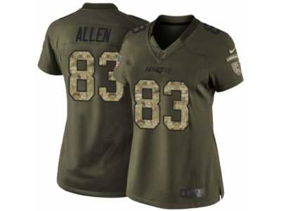 Women's Nike New England Patriots #83 Dwayne Allen Limited Green Salute to Service NFL Jersey