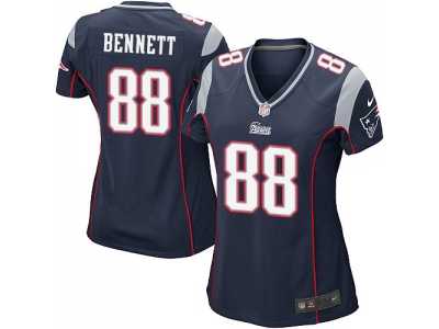 Women's Nike New England Patriots #88 Martellus Bennett Navy Blue Team Color Stitched NFL New Jersey