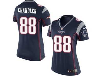 Women's Nike New England Patriots #88 Scott Chandler Navy Blue Team Color NFL Jersey